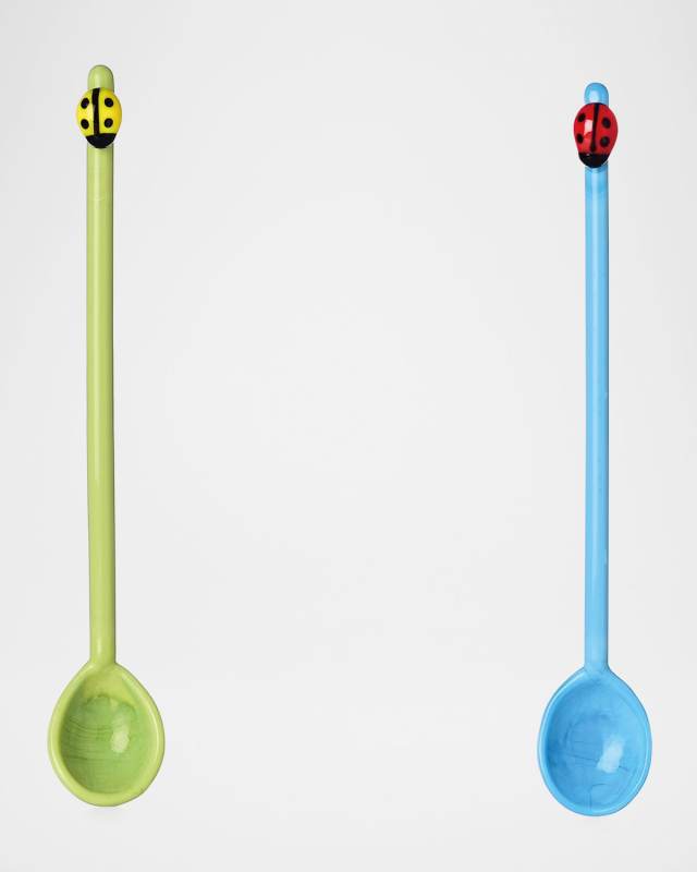 Fruits & Flowers Ladybug Teaspoons, Set of 2
